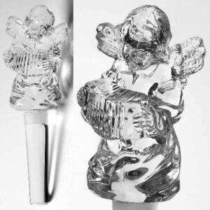 Mikasa Clear Crystal Angel Wine Bottle Stopper Cherub Song Elegant Gifts